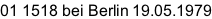 01 1518 bei Berlin 19.05.1979