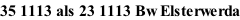 35 1113 als 23 1113 Bw Elsterwerda