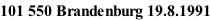 101 550 Brandenburg 19.8.1991