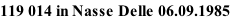 119 014 in Nasse Delle 06.09.1985